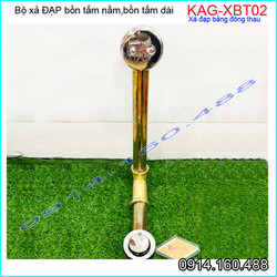Bộ xả bồn tắm KAG-XBT02 nhấn chân , trọn xả đạp bồn tắm dài - góc đồng thau cao cấp siêu bền sử dụng tốt
