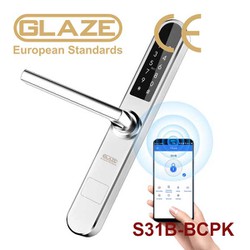 Khóa điện tử Bluetooth S31B-BCK, dùng thẻ 13.56Mhz, mật khẩu, chìa cơ cho cửa mở ( nhôm xinfa) Đại Phong Autodoor Đại Phong Autodoor