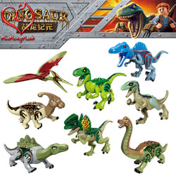 Bộ 8 Khủng Long Nhiều Loài Cực Đẹp Dinosaur Đồ Chơi Lắp Ráp Xếp Hình YG MOC DIY