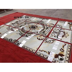Gạch men dán sàn nhà - thảm hoa văn