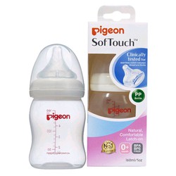 Bình Sữa Pigeon PP Plus Cổ rộng 160ml cho bé 0 đến 3 tháng