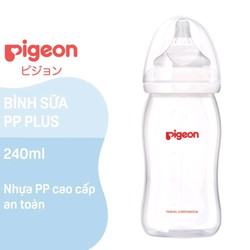 Bình Sữa Pigeon PP Plus Cổ rộng 240ml