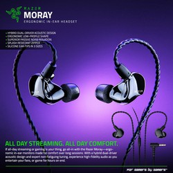 Tai nghe có dây Razer Moray-Ergonomic In-ear Monitor for All-day Streaming_Mới, hàng chính hãng