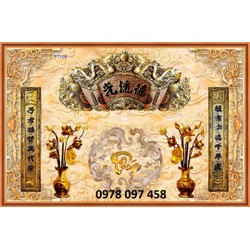 Tranh gạch in câu đối ốp ban thờ