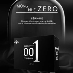 Bao cao su OIO 001 siêu mỏng hộp 10 cái 2 mẫu chọn lựa