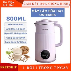 Máy làm sữa hạt đa năng OSTMARS 800ml công suất 600W, máy làm sữa đậu nành, nấu sữa ngô, máy nấu sữa hạt có chế độ hẹn giờ