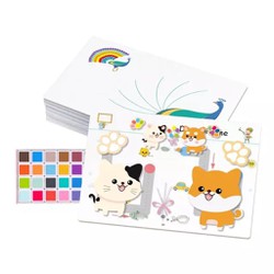 Hộp Màu Vân Tay 24 màu DIY Finger kèm 32 tranh