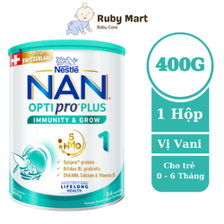 [Date T6/25] Sữa Bột Nestlé NAN OPTIPRO PLUS 1 400G/lon với 5HMO Sản Xuất tại Thụy Sĩ