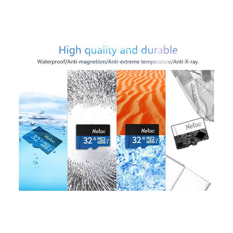 Hình ảnh Thẻ Nhớ Micro SD NETAC 32Gb Class 10 Siêu Bền dùng Cho Máy Điện Thoại Smartphone, Loa Bluetooth, MP3, Máy Tính Bảng, Camera IP cam kết hàng chất lượng - Bảo hành 5 năm