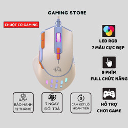 Chuột Cơ Gaming Có Dây Máy Tính Laptop M2 Thiết Kế Cực Ngầu Trang Bị Macro Chuyên Nghiệp LED RGB Cực Đẹp