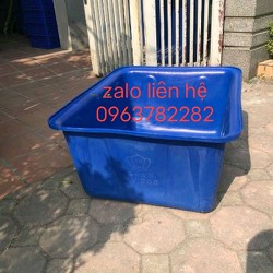 1 thùng nhựa 100l hình chữ nhật xanh dương