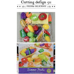 Đồ Chơi Đồ Hàng Cắt Rau Củ Quả 511 Có Nam Châm 43 Chi Tiết Summer Fruit Cutting Design
