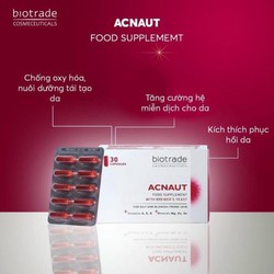 Vien Uong BIOTRADE ACNAUT hỗ trợ giảm dầu, giảm mụn HỘP 30 VIÊN