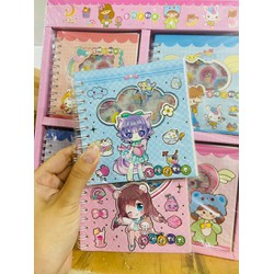 sổ lò xo sticker đáng yêu nhìu mẫu giao ngẫu nhiên