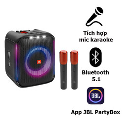 Loa jbl partybox encore (100w, pin lên tới 10h, bluetooth 5.1, kèm 2 micro - new 2023)