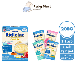 [Date T9/24]Bột Ăn Dặm RiDielac Gold 4 Vị Ngọt - Hộp Giấy 200g