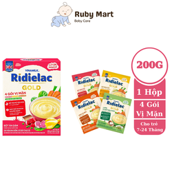 [Date T3/25]Bột Ăn Dặm RiDielac Gold 4 Vị Mặn - Hộp Giấy 200g