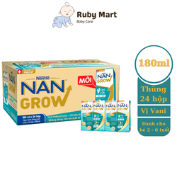 [ Date T12/24 ]Thùng Sữa Dinh Dưỡng Pha Sẵn Nestlé NAN GROW 6 (4x180ml)