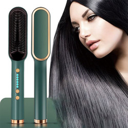 Lược Điện Chải Tóc Tạo Kiểu Chuyên Nghiệp -Kiêm Máy Uốn - Duỗi - Ép Tóc - Tạo Kiểu Nhanh Chóng