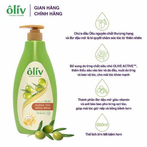 DẦU GỘI OLIV CHẮC KHỎE chai 650ML (Mã SP: DGOL)
