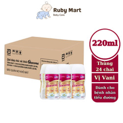 [Date T6/24] Thùng 24 chai sữa nước Glucerna 220ml Dành Cho Người Đái Tháo Đường Và Tiền Đái Tháo Đường