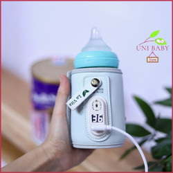 Túi Ủ Bình Sữa Di Động La Vita Cho Bé Bằng Da Cao Cấp Điều Chỉnh Nhiệt Độ
