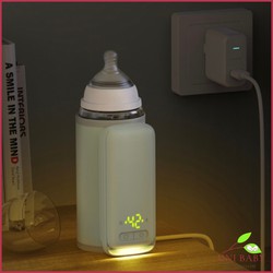 Máy hâm sữa di động tích điện 6000mAh không dây làm ấm nhanh, có đèn báo ban đêm