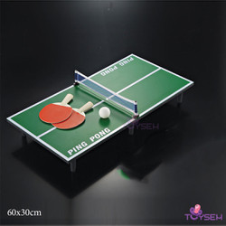 Đồ chơi bóng bàn bằng gỗ mini 60x30cm kèm 2 tay vợt cho bé vui chơi