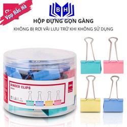 Kẹp sắt màu/ bướm màu Deli 41mm E8552A - 24 chiếc/hộp - 8552 ( 8552A - E8552 )