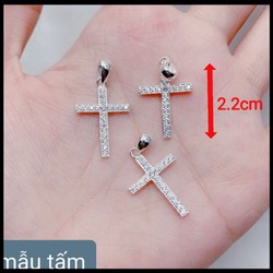 Mặt dây chuyền cho mẹ và bé bạc nguyên chất mẫu thánh giá đính đá đẹp bền rẻ