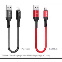 Cáp sạc nhanh ngắn 25cm 3A Hoco X2 Max Type C Micro dây dù,truyền dữ liệu cho Android,pin sạc dự phòng,điện thoại