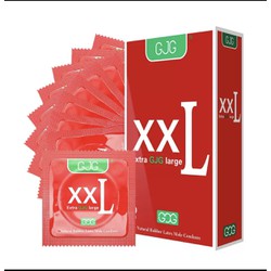 Bao Cao Su Siêu Mỏng Size Lớn XXL 55mm - Hộp 10 Cái