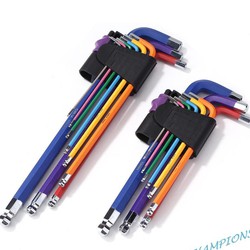 Bộ lục giác màu cao cấp đầu bông và đầu bi, lục giác 2 đầu