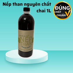 Nếp than nguyên chất đậm đặc chai 1L tốt cho sức khỏe, cải thiện tiêu hóa, lưu thông khí huyết, nhà nấu hơn 40 năm kinh nghiệm