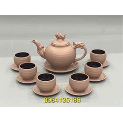 Bộ trà Mộc Long lòng hoả biến cao cấp gốm sứ Bát Tràng