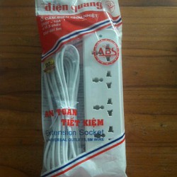 Ổ cắm 4 lỗ 3 chấu dây 5m Điện Quang, ổ cắm chịu nhiệt