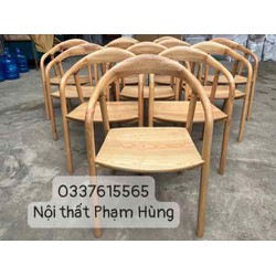 Ghế gỗ cafe, trà sữa lưng cong