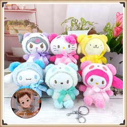 Móc khóa, đồ trang trí bông Cinnamoroll mềm mịn dễ thương chủ đề hoạt hình cho mọi lứa tuổi giá rẻ D&H STORE MKCIN5