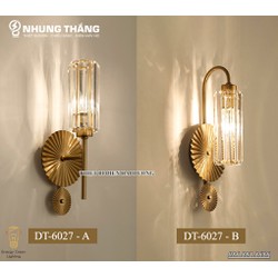 Đèn Trang Trí Gắn Tường Decor DT-6027 - Chao Thủy Tinh - Đui E27 - Tô Điểm Thêm Vẻ Đẹp Cho Ngôi Nhà - Kèm Bóng 3 Chế Độ