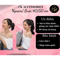Tóc giả nữ ngoạm buộc cong đuôi 40-50cm chất tơ nhân tạo tổng hợp cao cấp