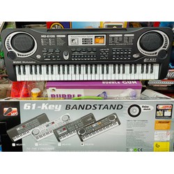 Đồ chơi âm nhạc đàn piano, đàn organ chạy bằng pin có micro cho bé tập hát MQ-6106