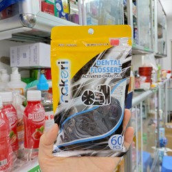 Tăm chỉ kẽ răng Nalori than hoạt tính 60 cây