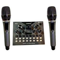 Mixer kiêm sound card ZANSONG K18 kèm 2 mic không dây có auto turn new