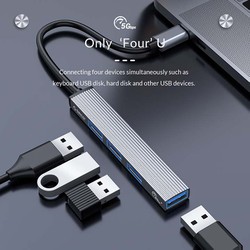 Bộ chia USB Orico AH-A13 4 cổng USB 3.0 2.0 bằng nhôm