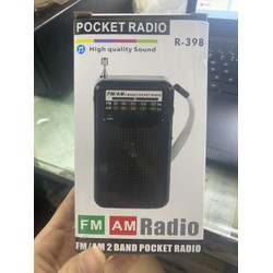 Radio FM Bỏ Túi R-398 2 Band AM /Fm, Hỗ Trợ Cổng Tai Nghe