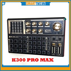 Sound card K300 PRO MAX hát karaoke, thu âm, livestream cùng lúc 3 thiết bị có hiệu ứng new