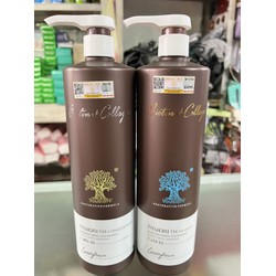 Cặp Dầu Gội Xả Biotin Collagen Pasiori Voudioty Nâu Siêu Mềm Mượt 1000ml x2