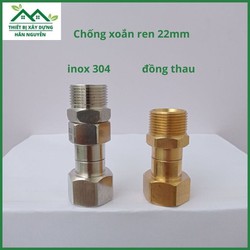 Chống xoắn dây rửa xe ren 22mm,khớp nối nhanh inox 304,đồng thau