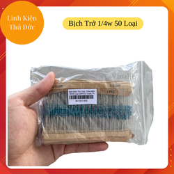 Bịch Điện Trở 1/4w Tổng Hợp 50 Loại Sai Số 1% (20PCS / Loại)