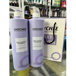 Cặp Dầu Gội Xả Siêu Mềm Mượt Ovychee Silky Smooth 1000ml x2